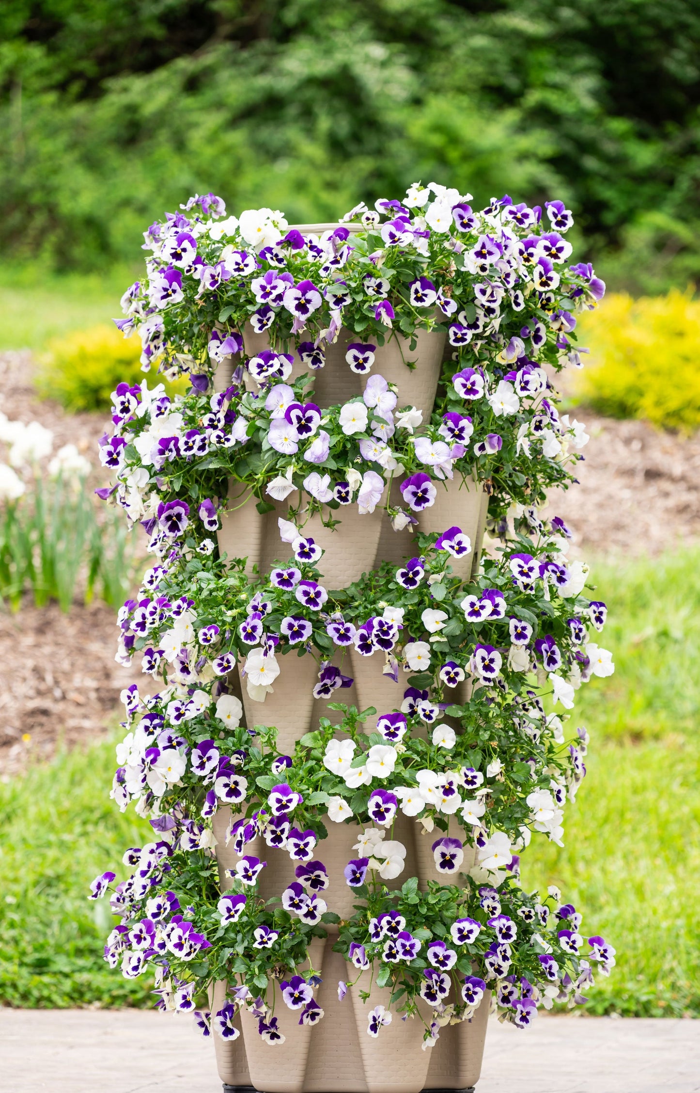 5 Tier GreenStalk Original Vertical Planter | Stunning Stone (Basket Weave Texture)
