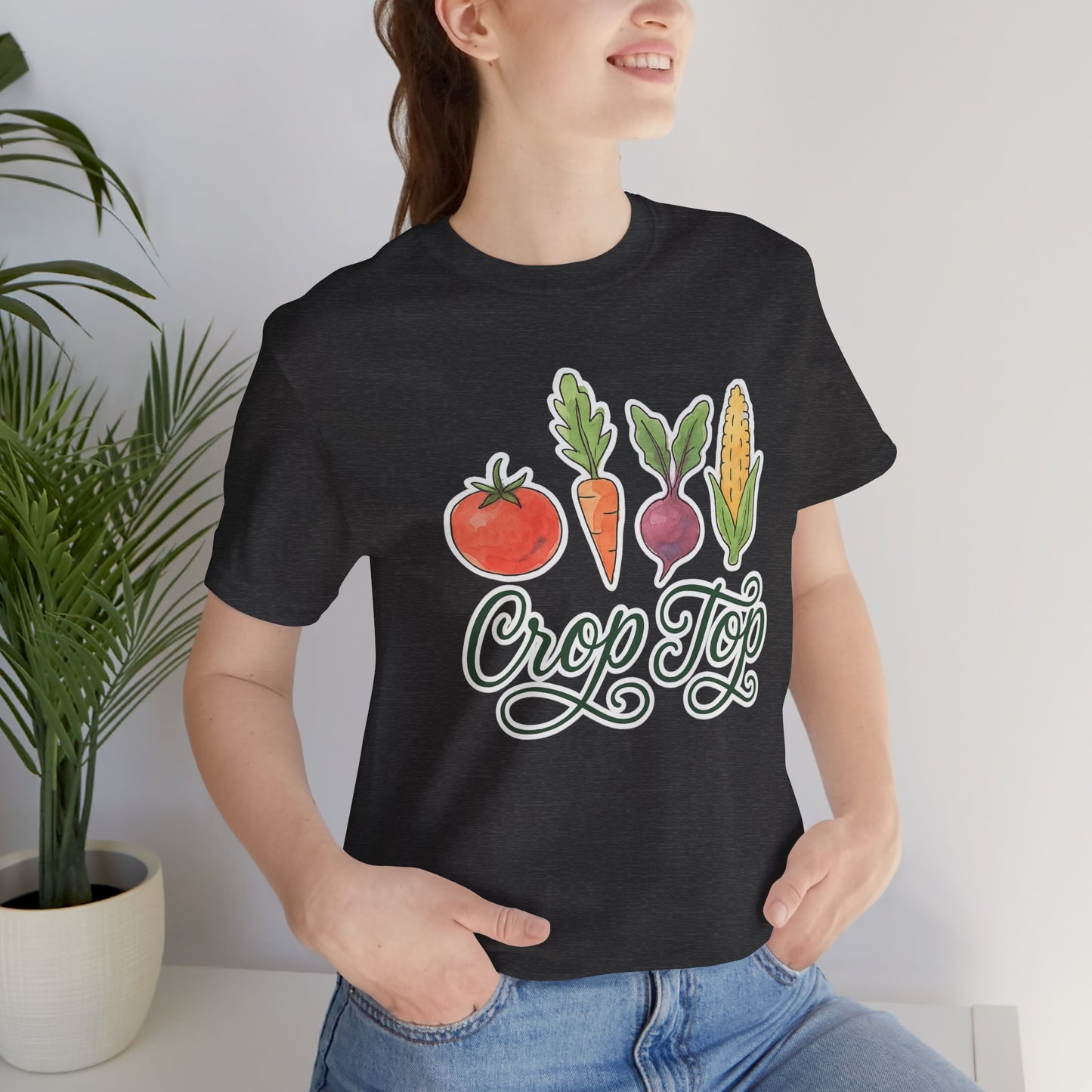Crop Top T-Shirt | Garden T-Shirt- Unisex Fit