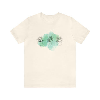 Succulent with Watercolor Splash T-Shirt | Gardening Shirt Unisex Fit