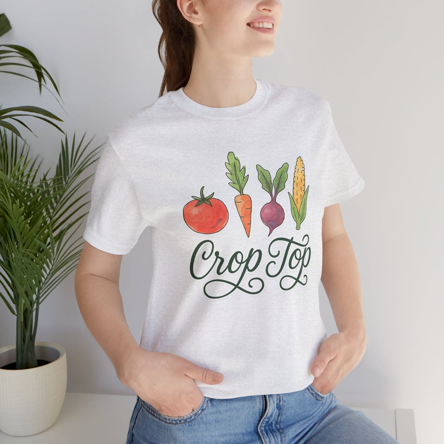 Crop Top T-Shirt | Garden T-Shirt- Unisex Fit