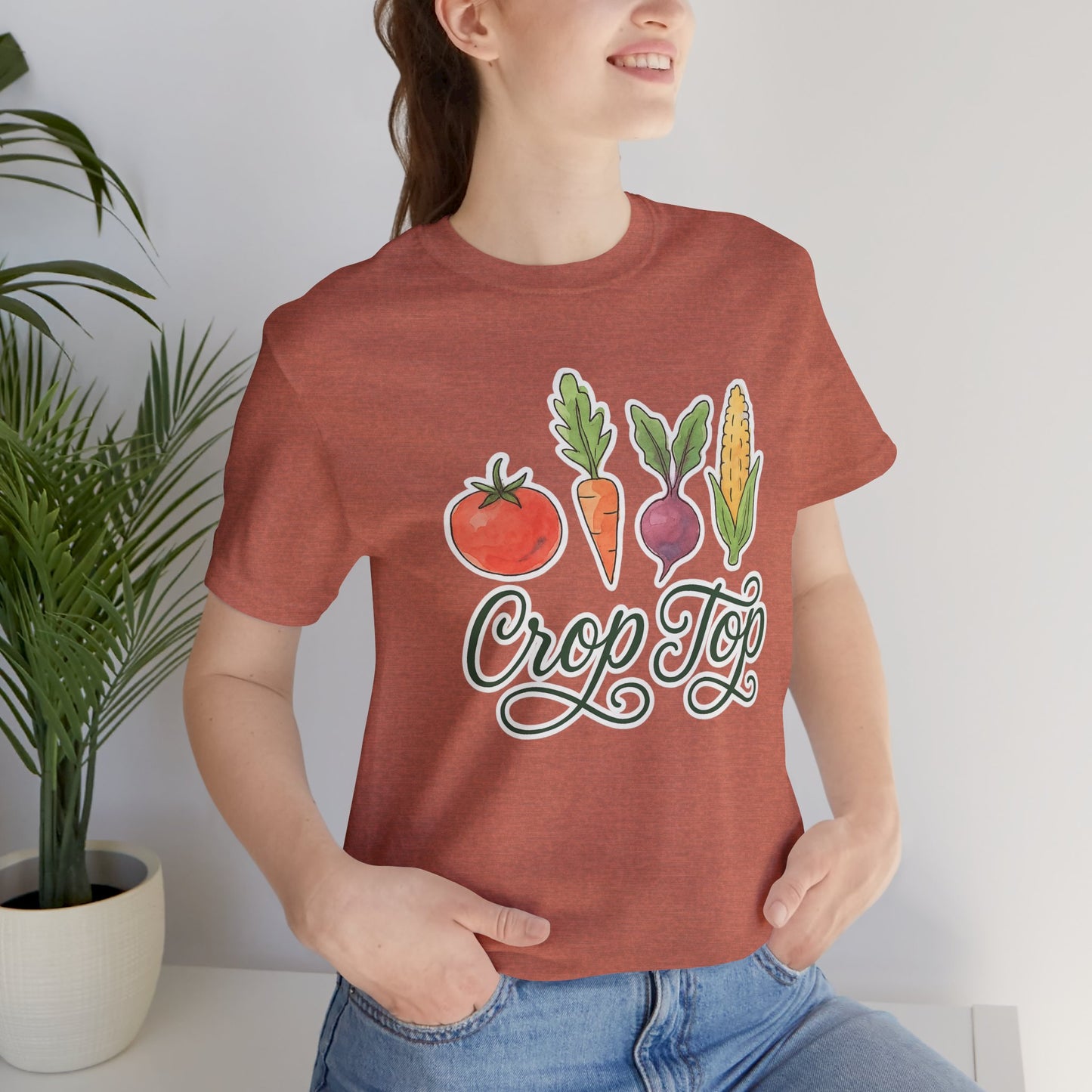 Crop Top T-Shirt | Garden T-Shirt- Unisex Fit