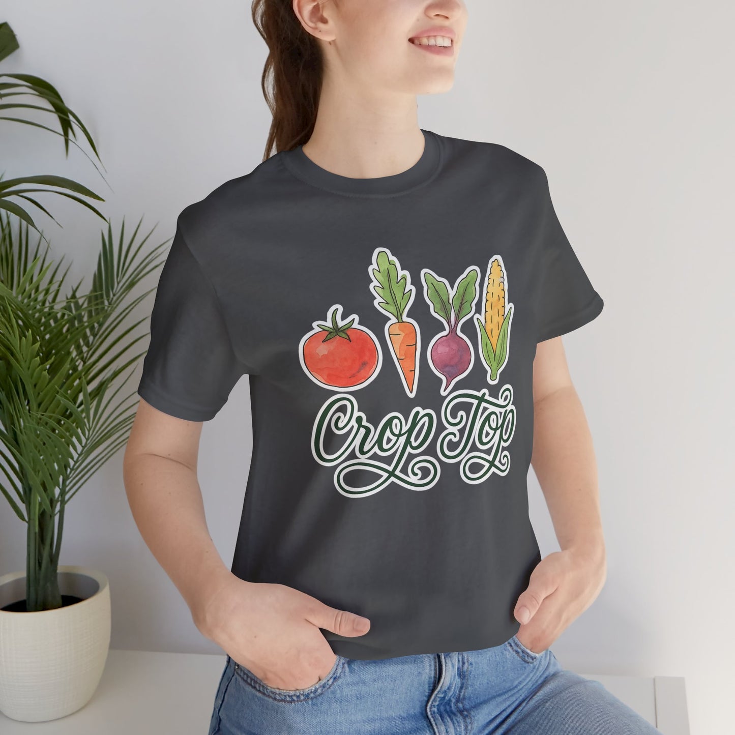 Crop Top T-Shirt | Garden T-Shirt- Unisex Fit