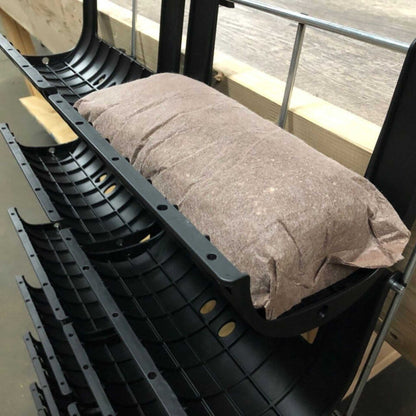 Filled Ellepot Pouches for Vertical Gardens