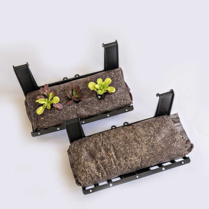 Filled Ellepot Pouches for Vertical Gardens