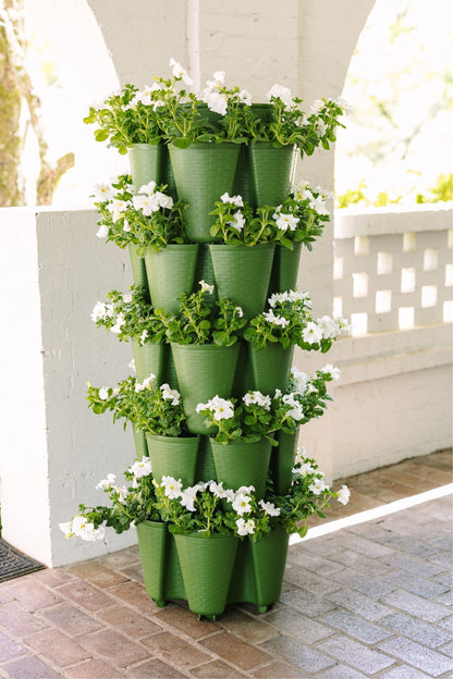 5 Tier GreenStalk Garden Original Vertical Planter - Basket Weave Texture