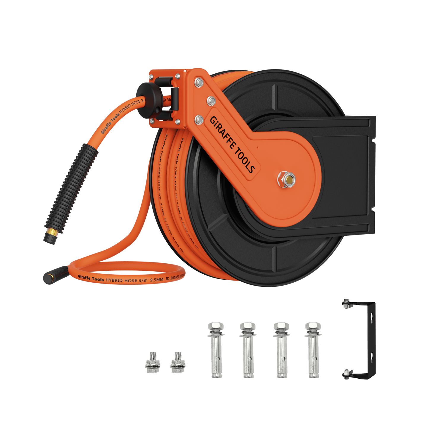 Retractable Air Hose Reel Plus-50ft-3/8in