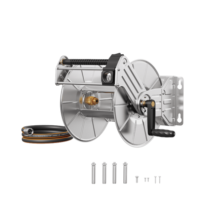 Wall Mounted Hose Reel-Stainless Steel-Heavy Duty