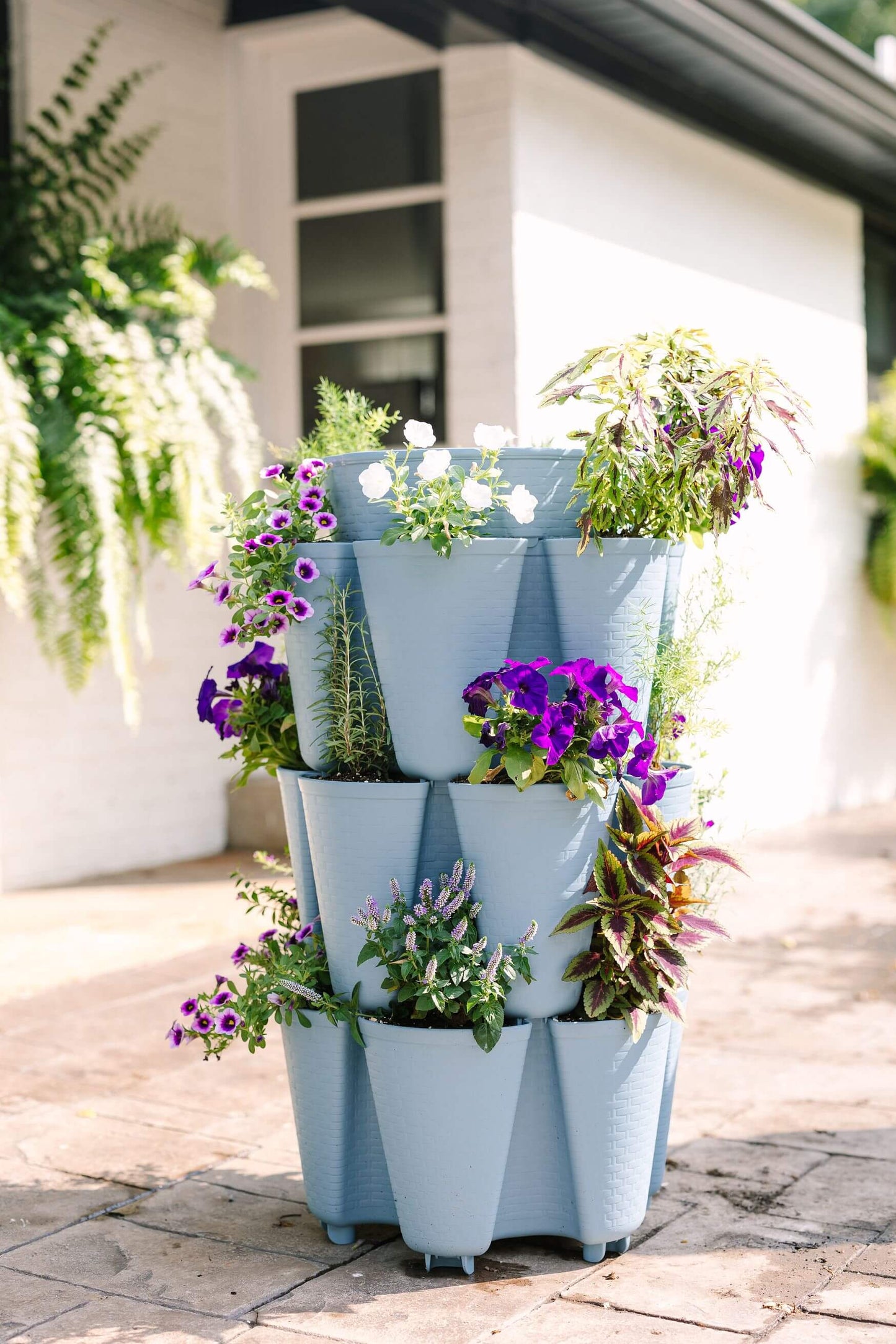 3 Tier GreenStalk Garden Original Vertical Planter - Basket Weave Texture