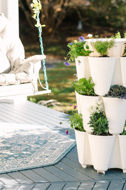 3 Tier GreenStalk Garden Original Vertical Planter - Basket Weave Texture