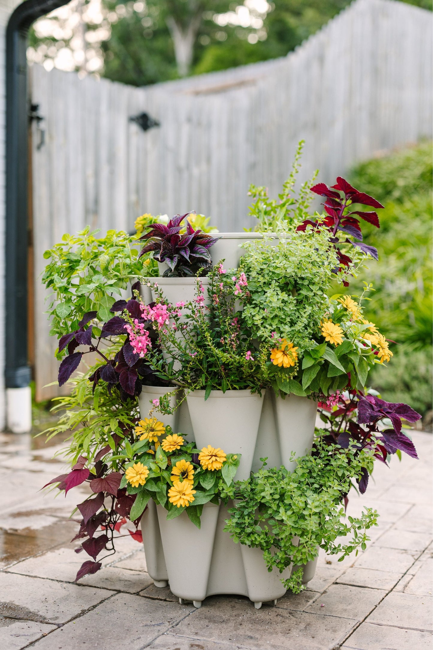 3 Tier GreenStalk Original Vertical Planter | Stunning Stone (Basic Texture) 